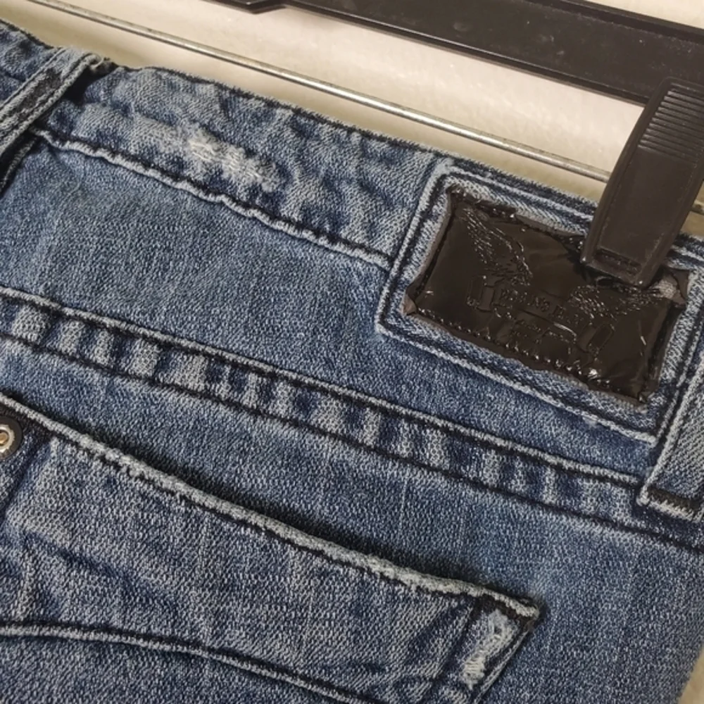 Robin's Jean Biker Style Distressed‎ Denim Low Rise Skinny Jeans